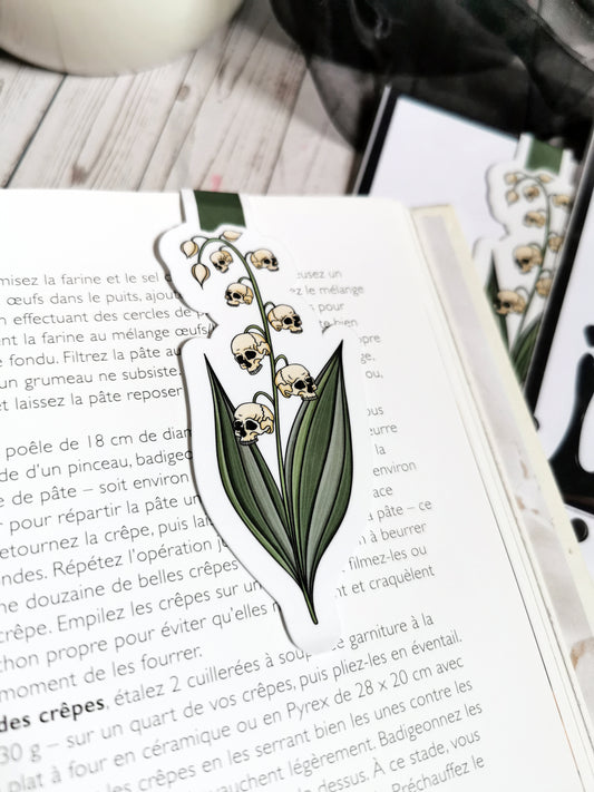 Magnetic Bookmark "Creepy Skull Flowers"