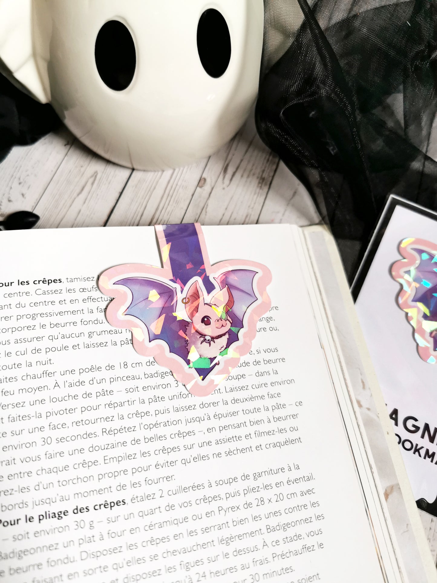 Marque-Page Magnétique "Creepy Cute Bat - Holographic"