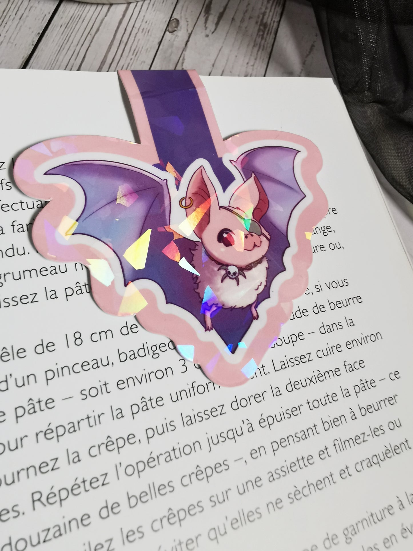 Magnetic Bookmark "Creepy Cute Bat - Holographic"