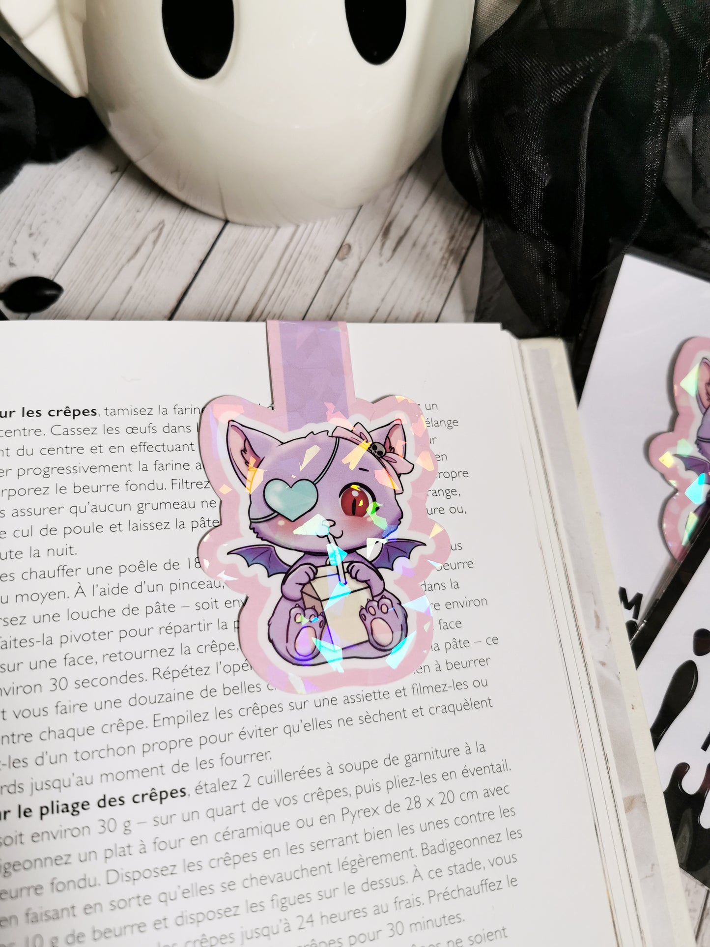 Marque-Page Magnétique "Creepy Cute Kitten - Holographic"