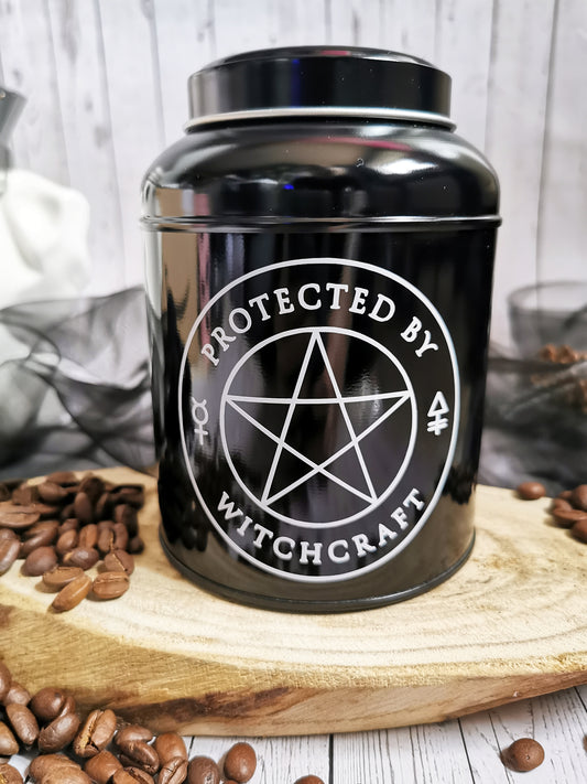 Metal box "Protected by Witchcraft"