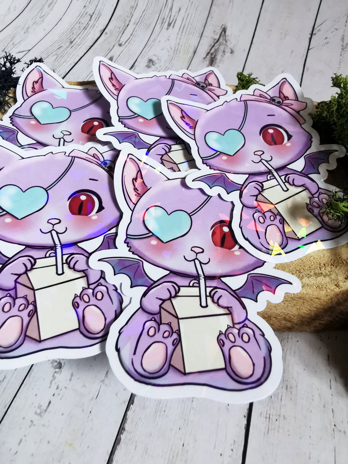 Holographic Stickers "Creepy Cute Kitty"