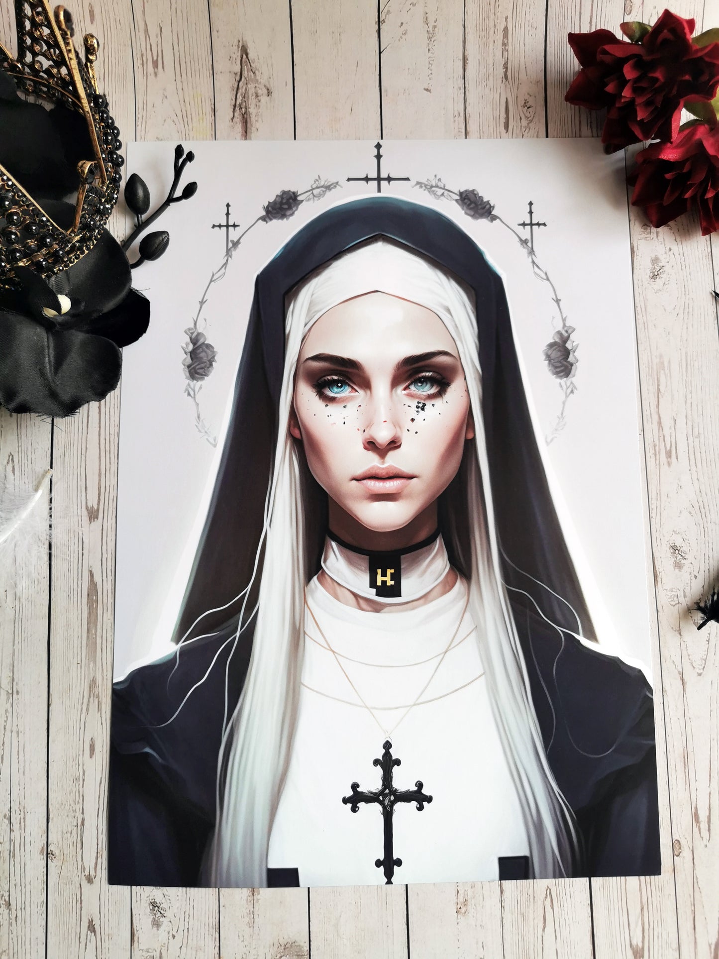 A4 Print Illustration "Wonderful Creepy Nun"