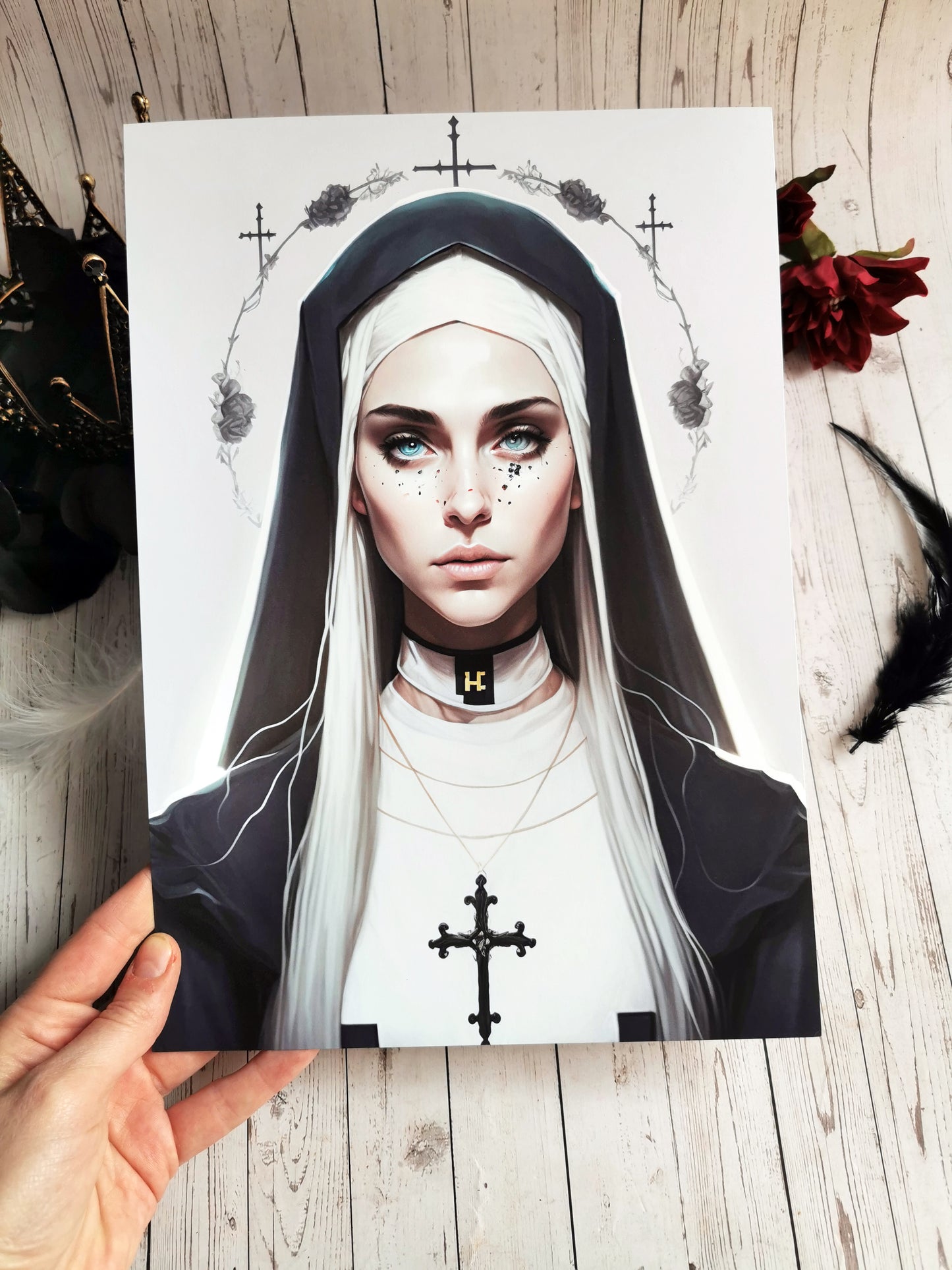 A4 Print Illustration "Wonderful Creepy Nun"