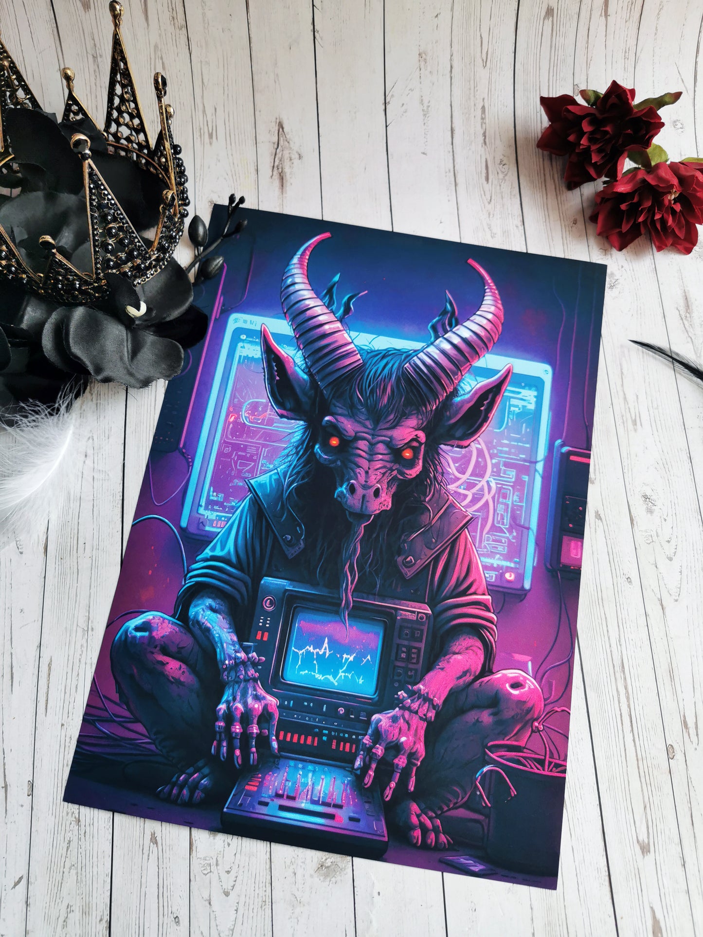 A4 Print Illustration "Baphomet Geek"