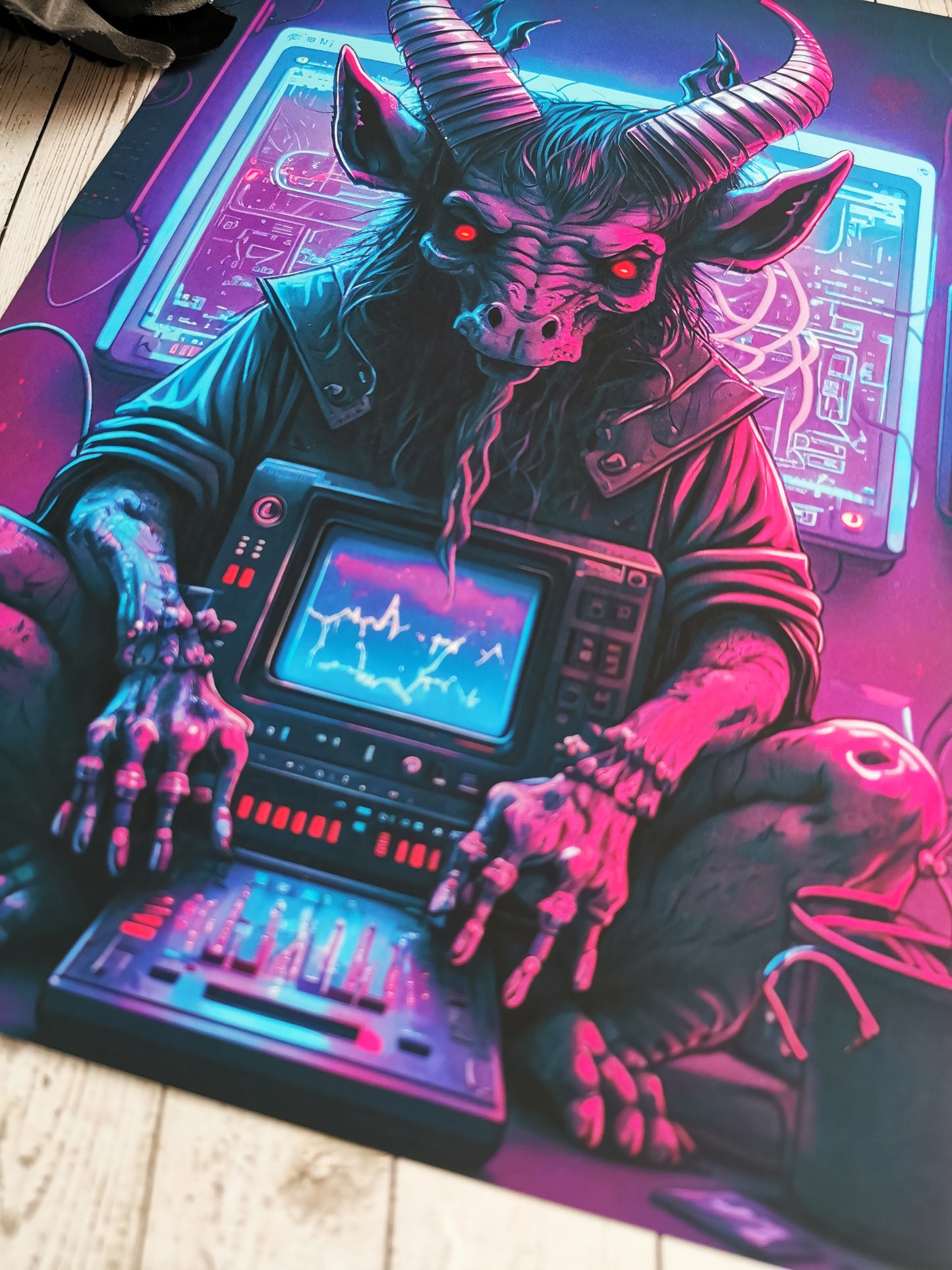 A4 Print Illustration "Baphomet Geek"