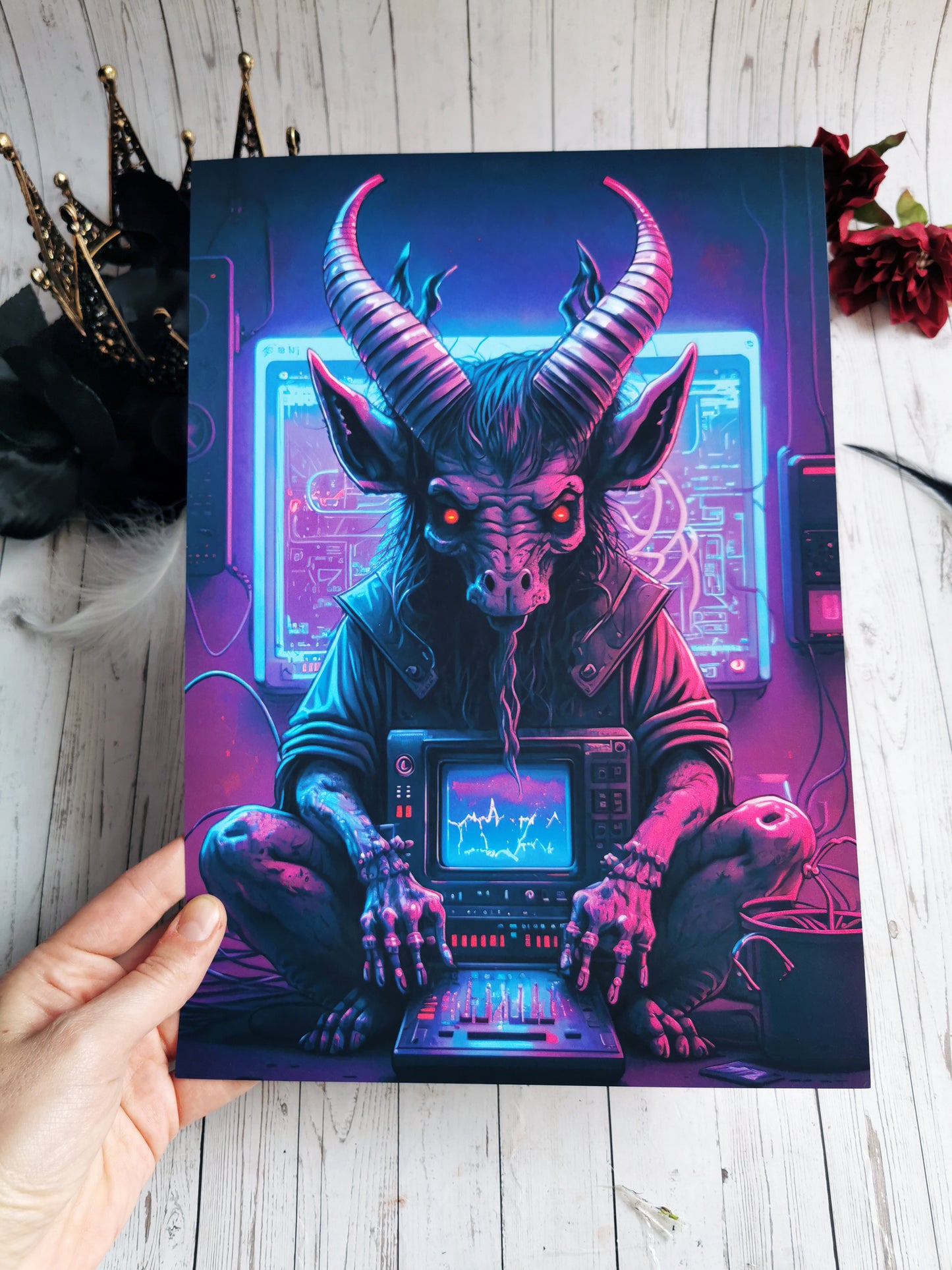 A4 Print Illustration "Baphomet Geek"