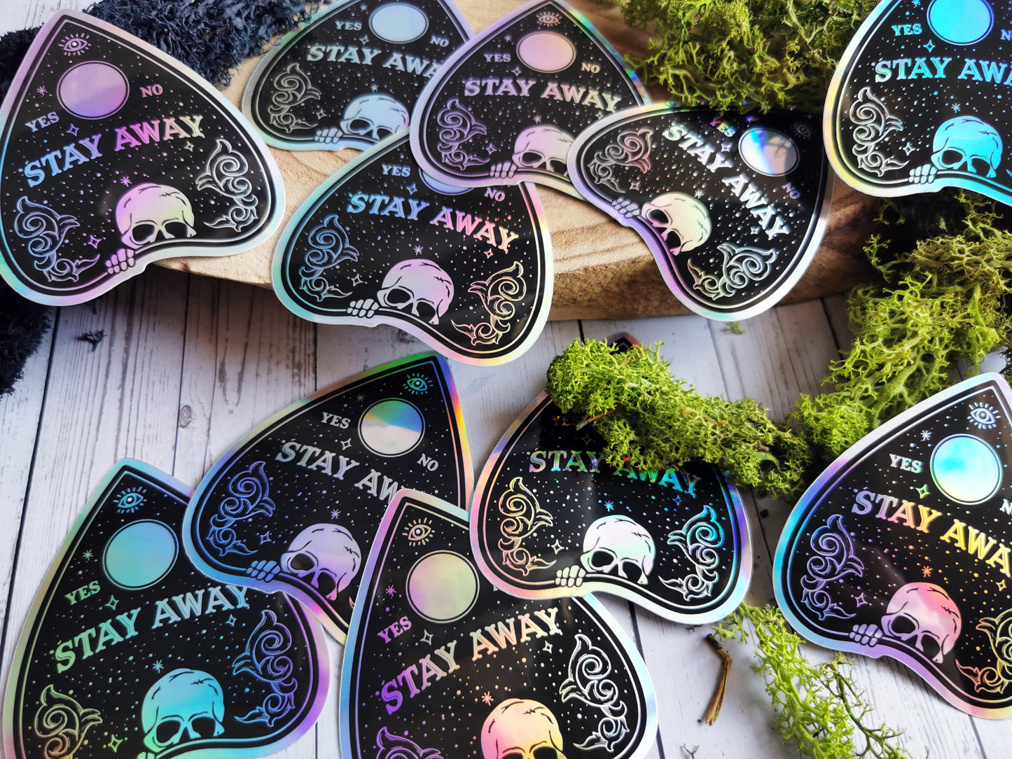 Holographic Sticker " Stay Away"