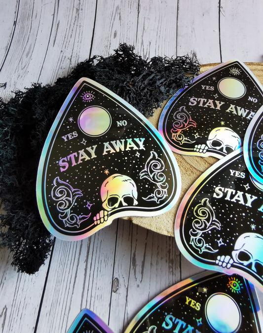 Holographic Sticker "Stay Away"