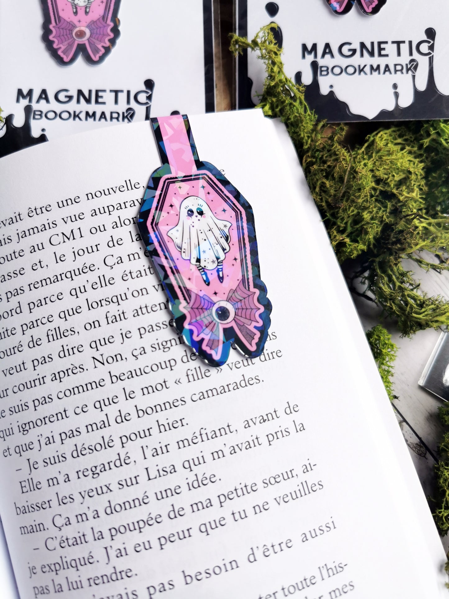 Magnetic Bookmark "Cute Ghost Coffin"