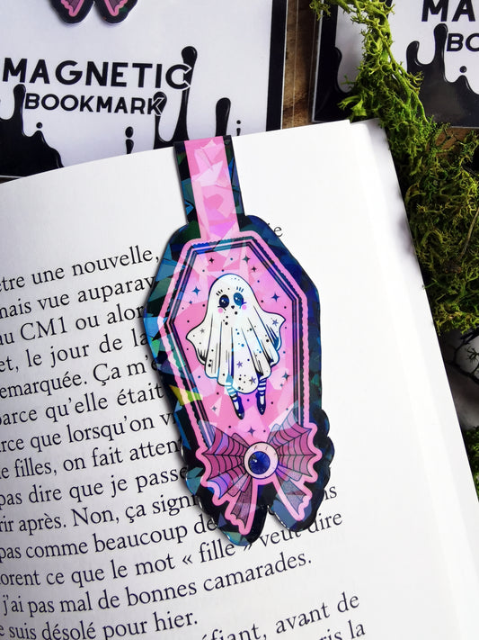 Magnetic Bookmark "Cute Ghost Coffin"