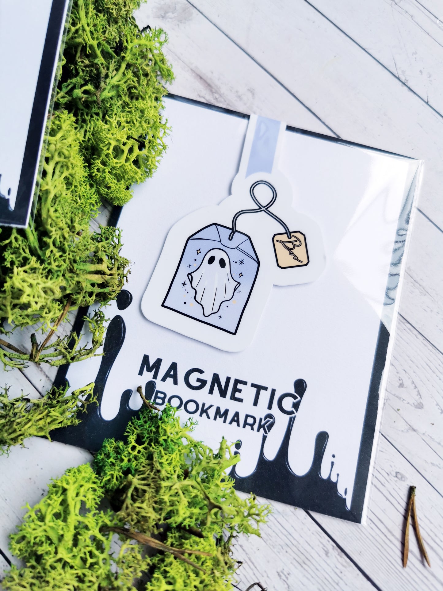 Marque-Page Magnétique "Cute Ghost Tea Bag"