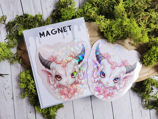 Magnet "Kawaii Pink Baphomet Goat"