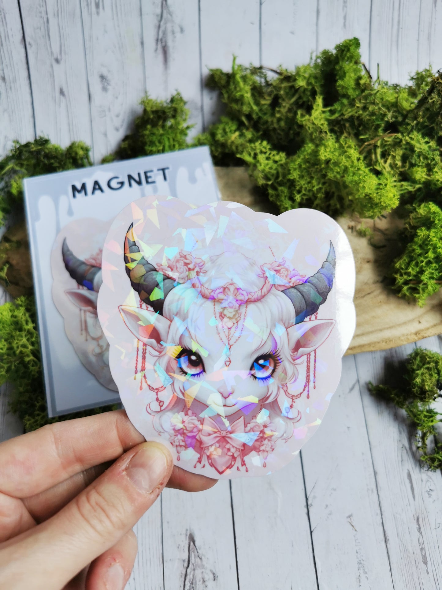 Magnet "Kawaii Pink Baphomet Goat"