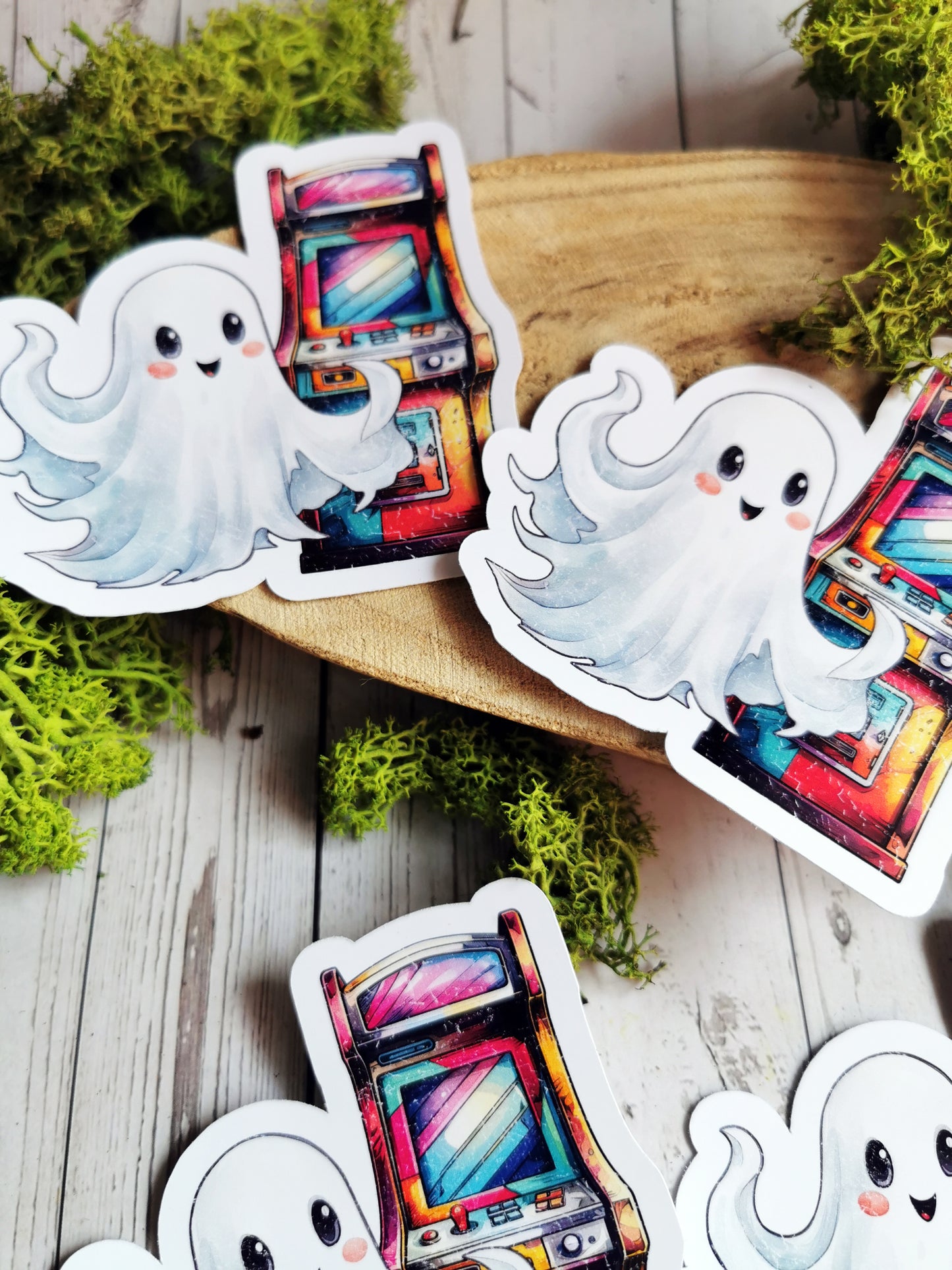 “Cute Ghost Arcade” stickers