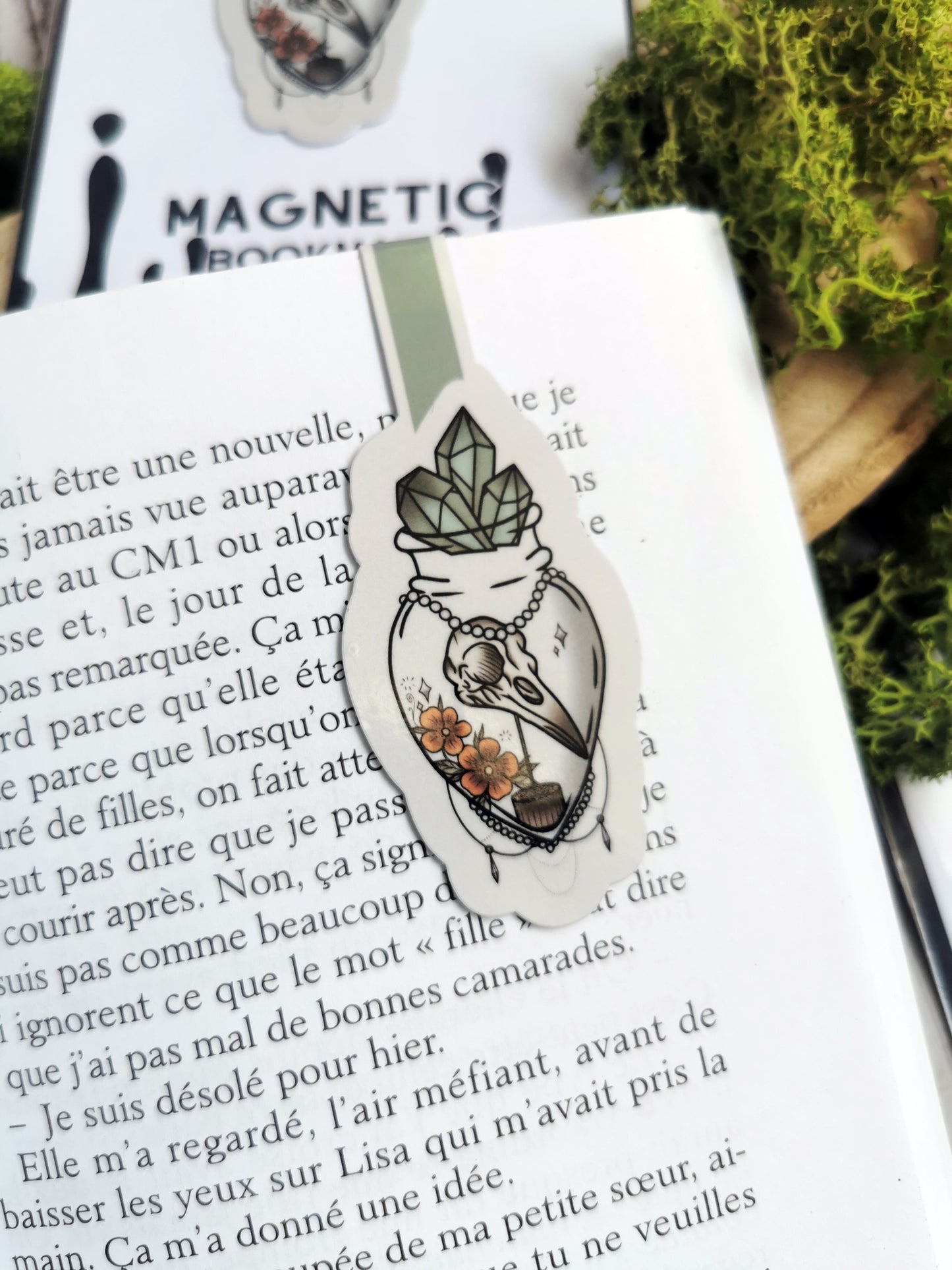 Magnetic Bookmark "Skull Gems Bottle"