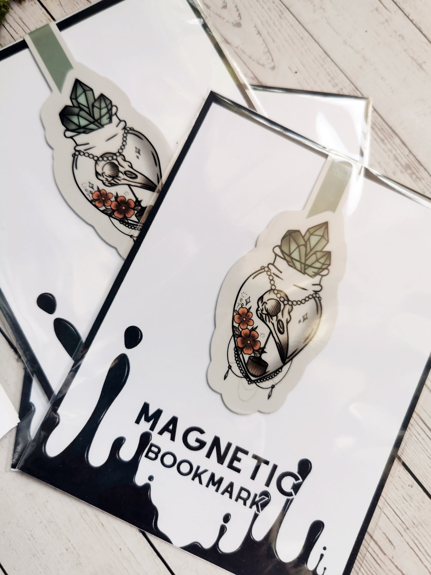 Magnetic Bookmark "Skull Gems Bottle"