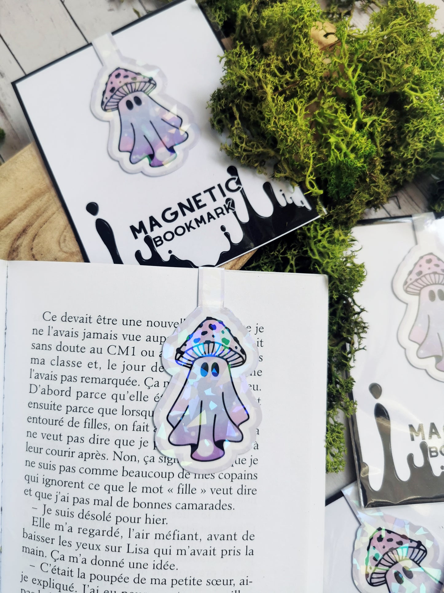 Marque-Page Magnétique "Cute ghost galaxy"