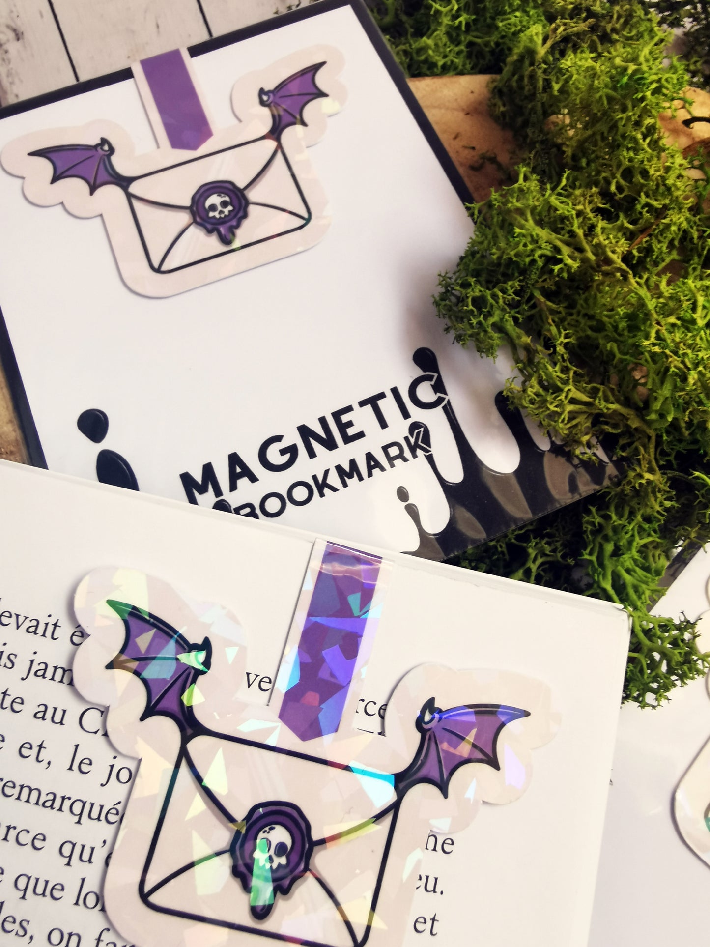 Marque-Page Magnétique "Bats Skull Mail"