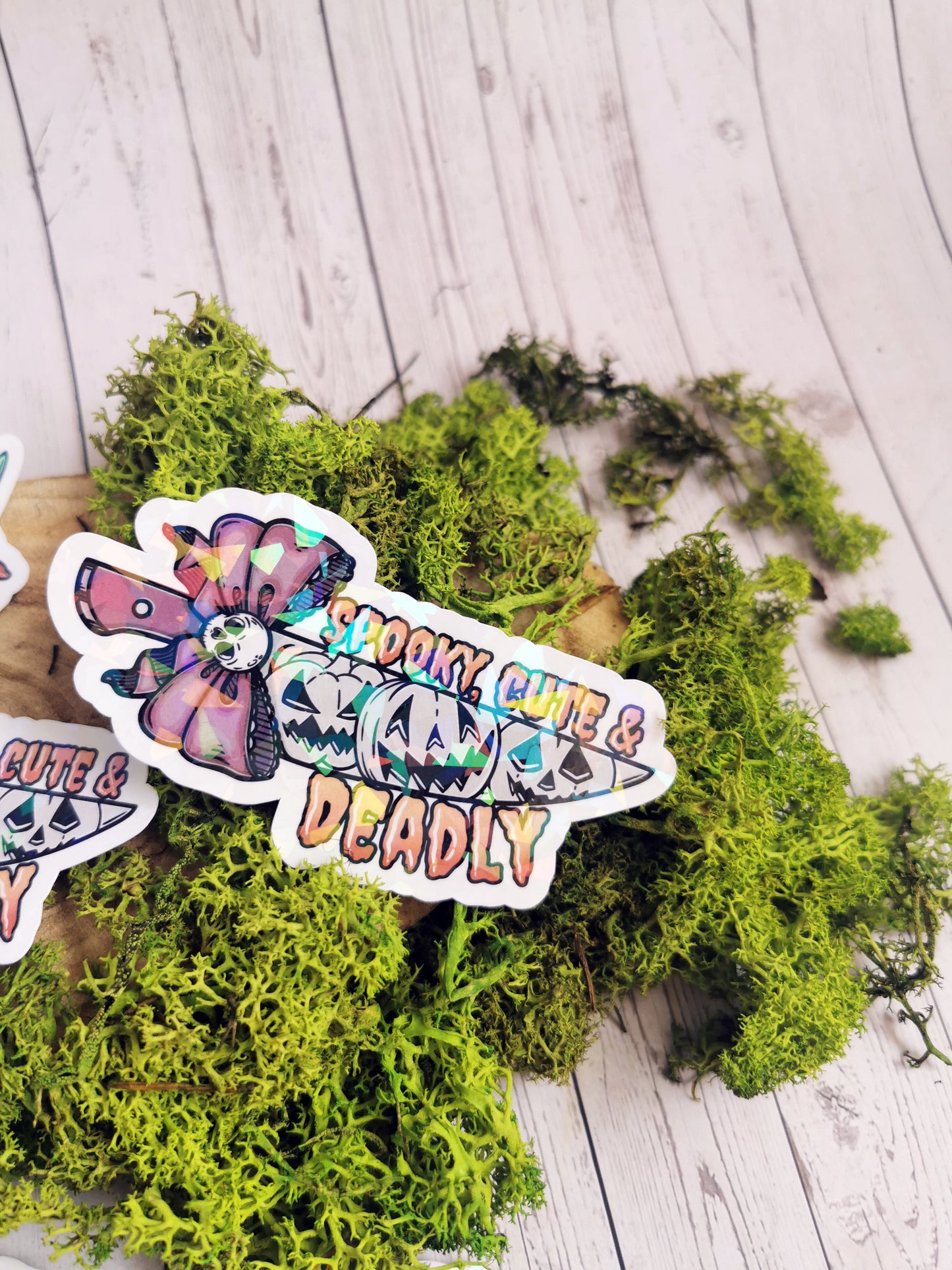 Stickers Holographic "Spooky, Cute and Deadly"