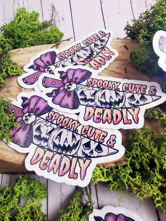 Holographic Stickers "Spooky, Cute and Deadly"