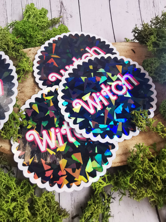 Holographic “Witch” Stickers