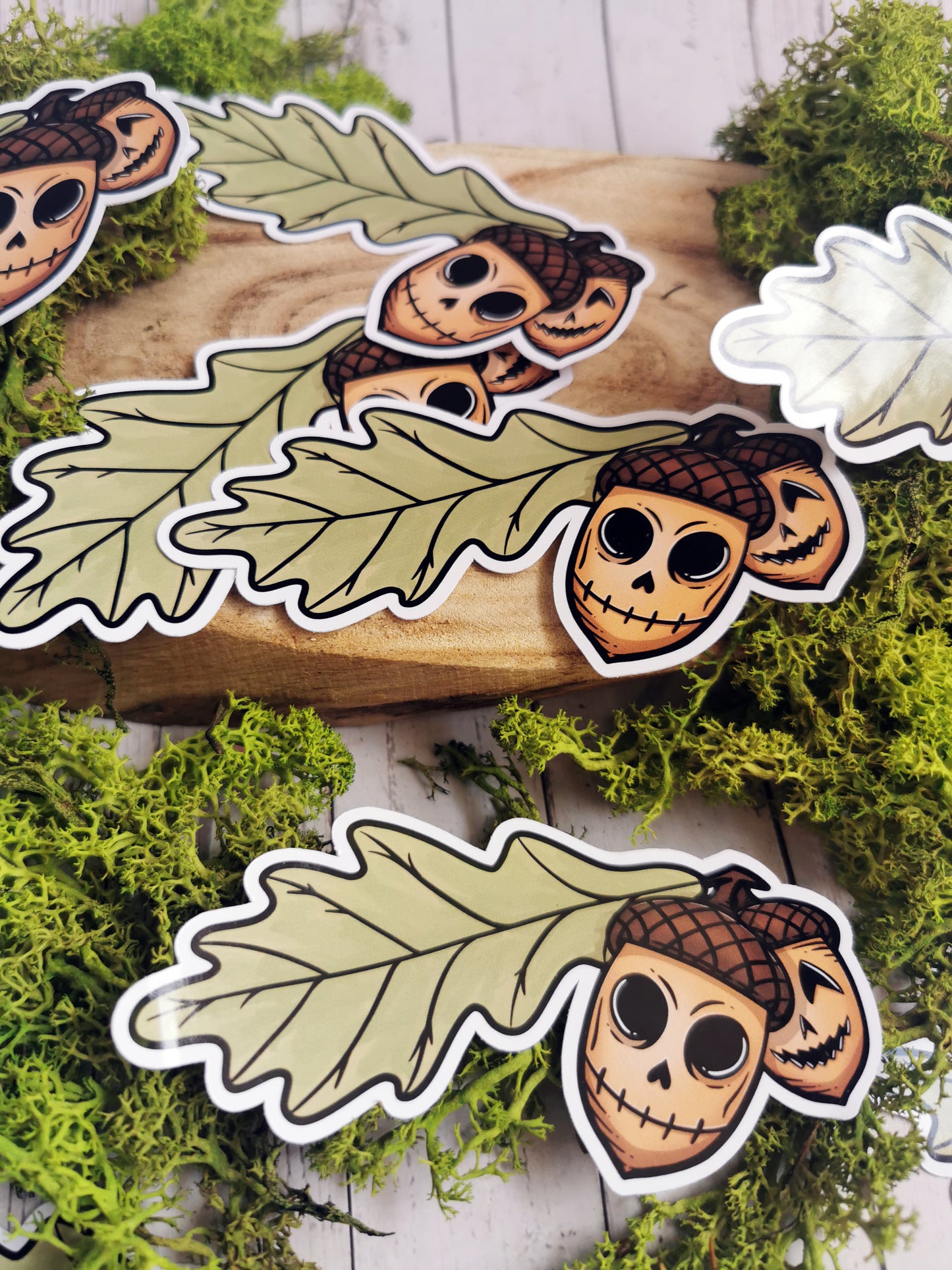 “Creepy Autumn Acorn” Stickers