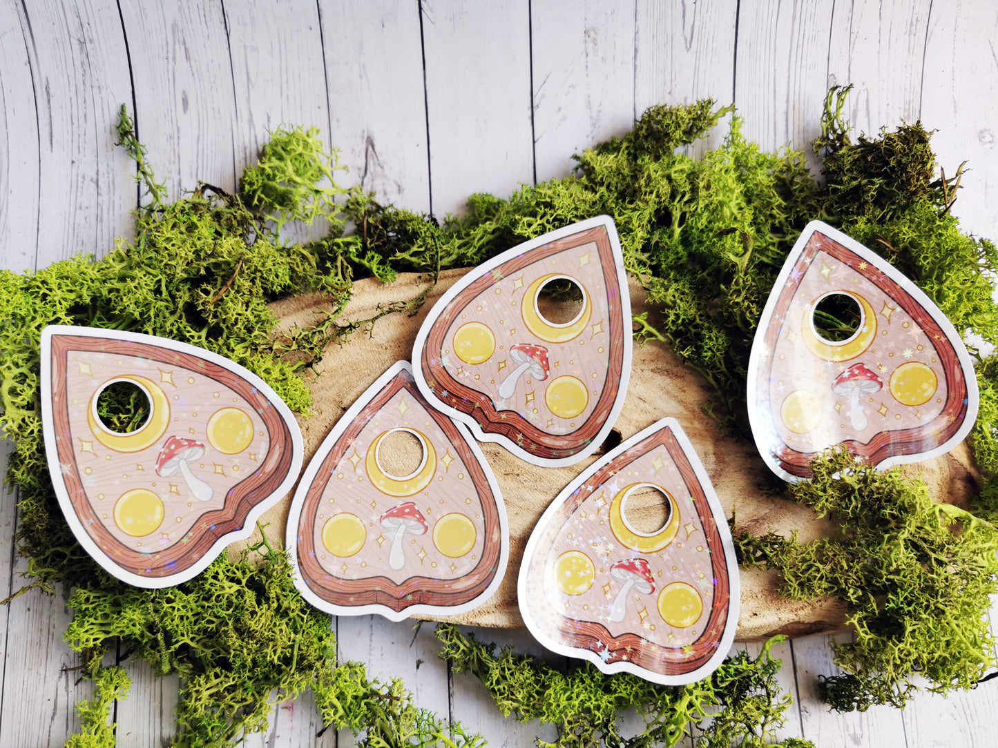 “Ouija Planchette Mushroom” Stickers