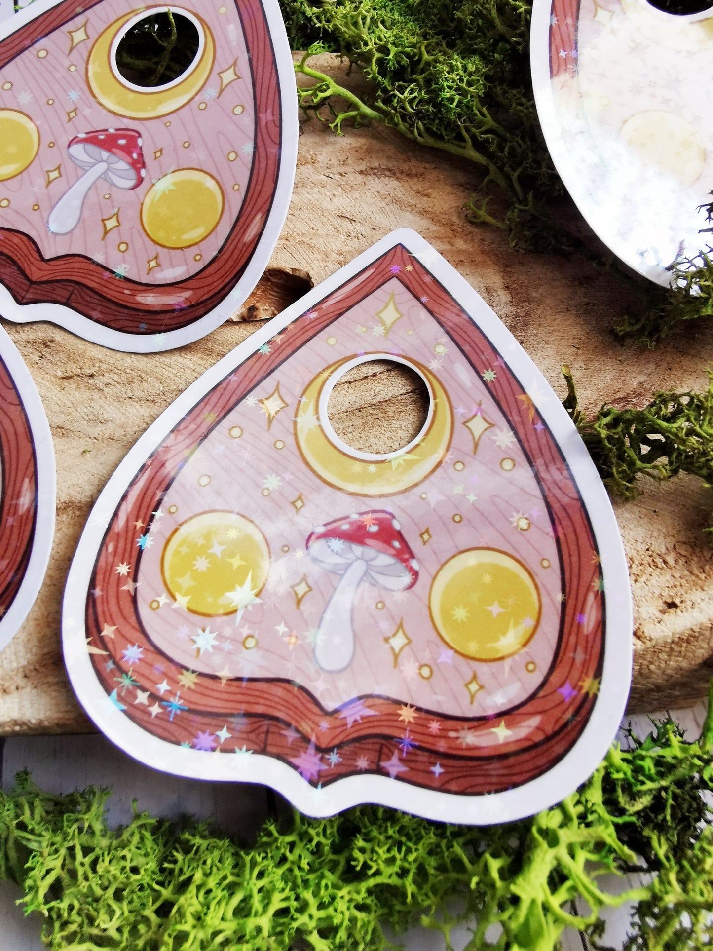 “Ouija Planchette Mushroom” Stickers