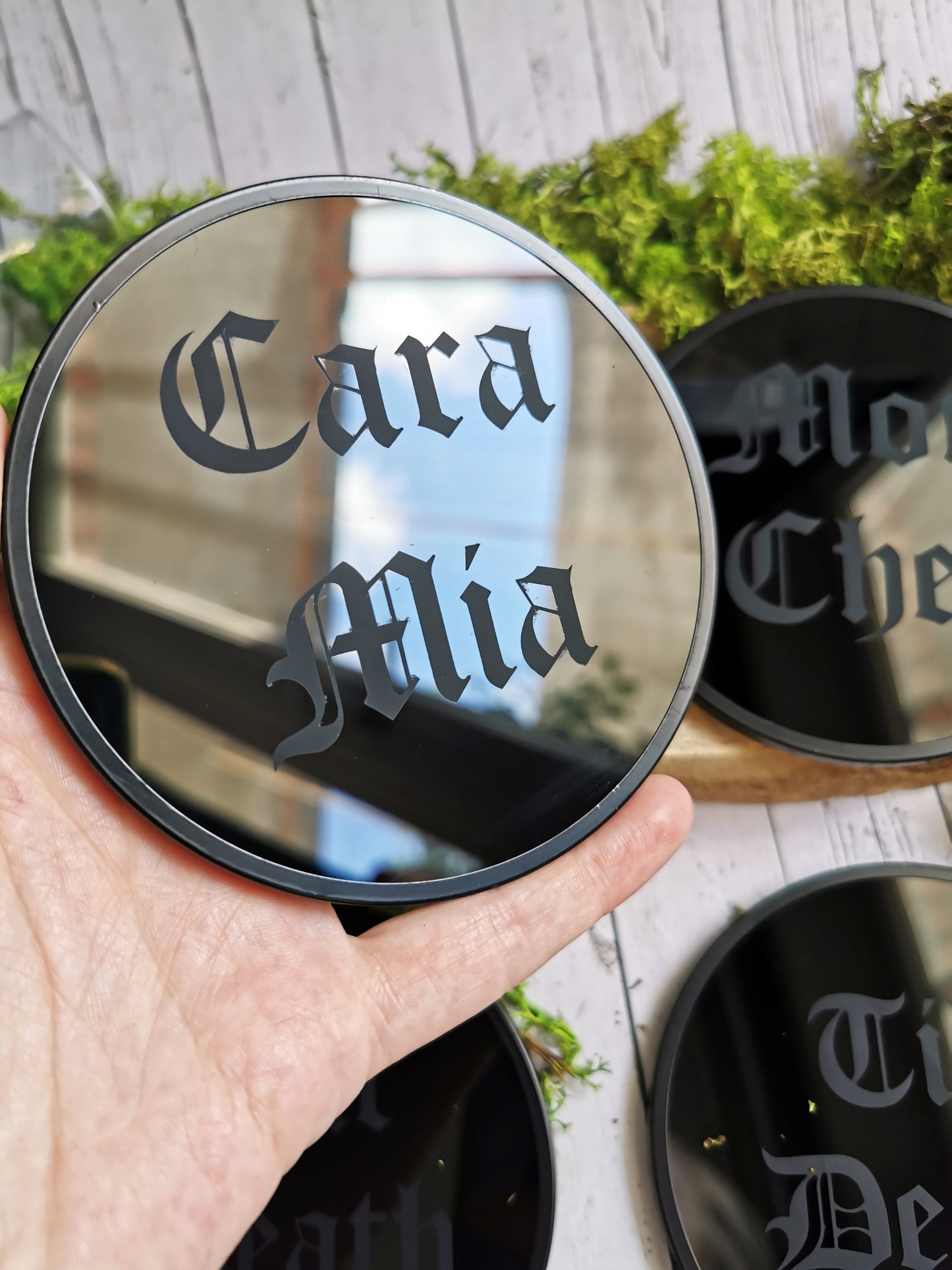 4 Sous-Verres  "Cara Mia / Mon Cher"