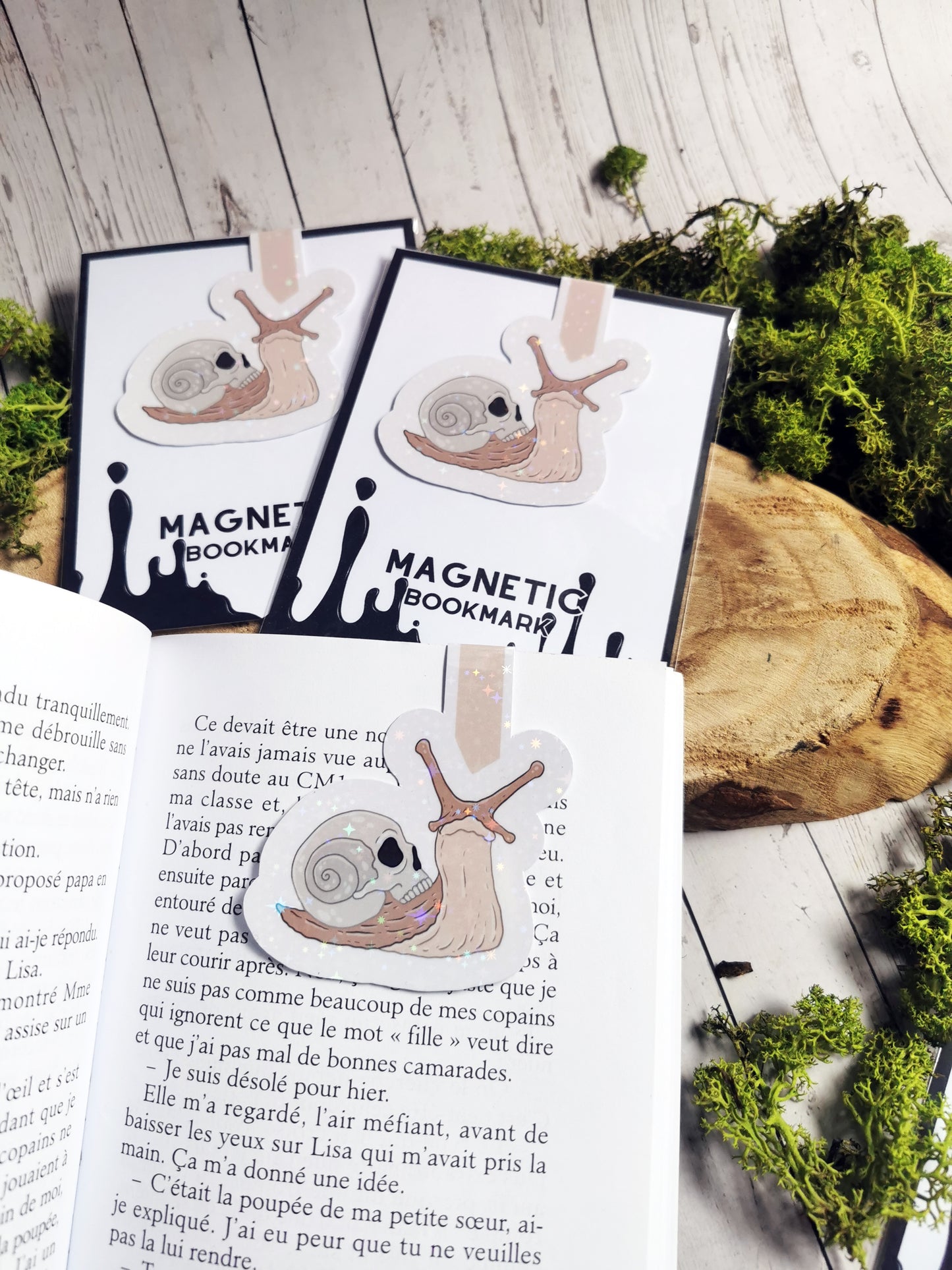 Magnetic Bookmark "Skull Snail"