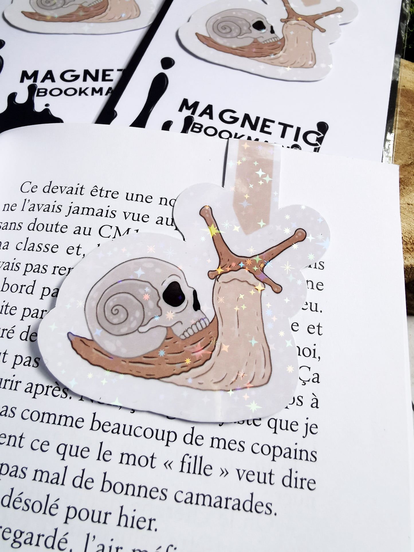 Magnetic Bookmark "Skull Snail"