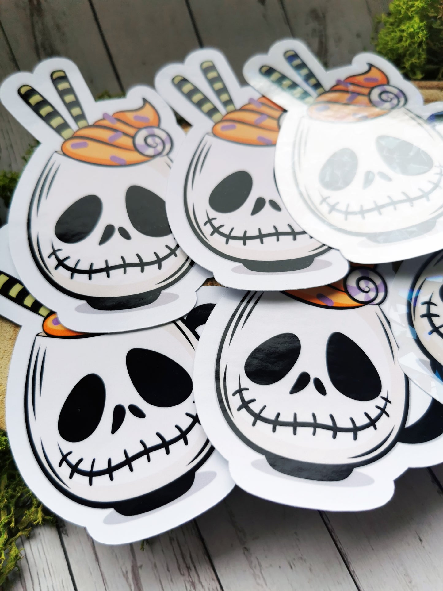 Pumpkin Halloween Coffee Stickers