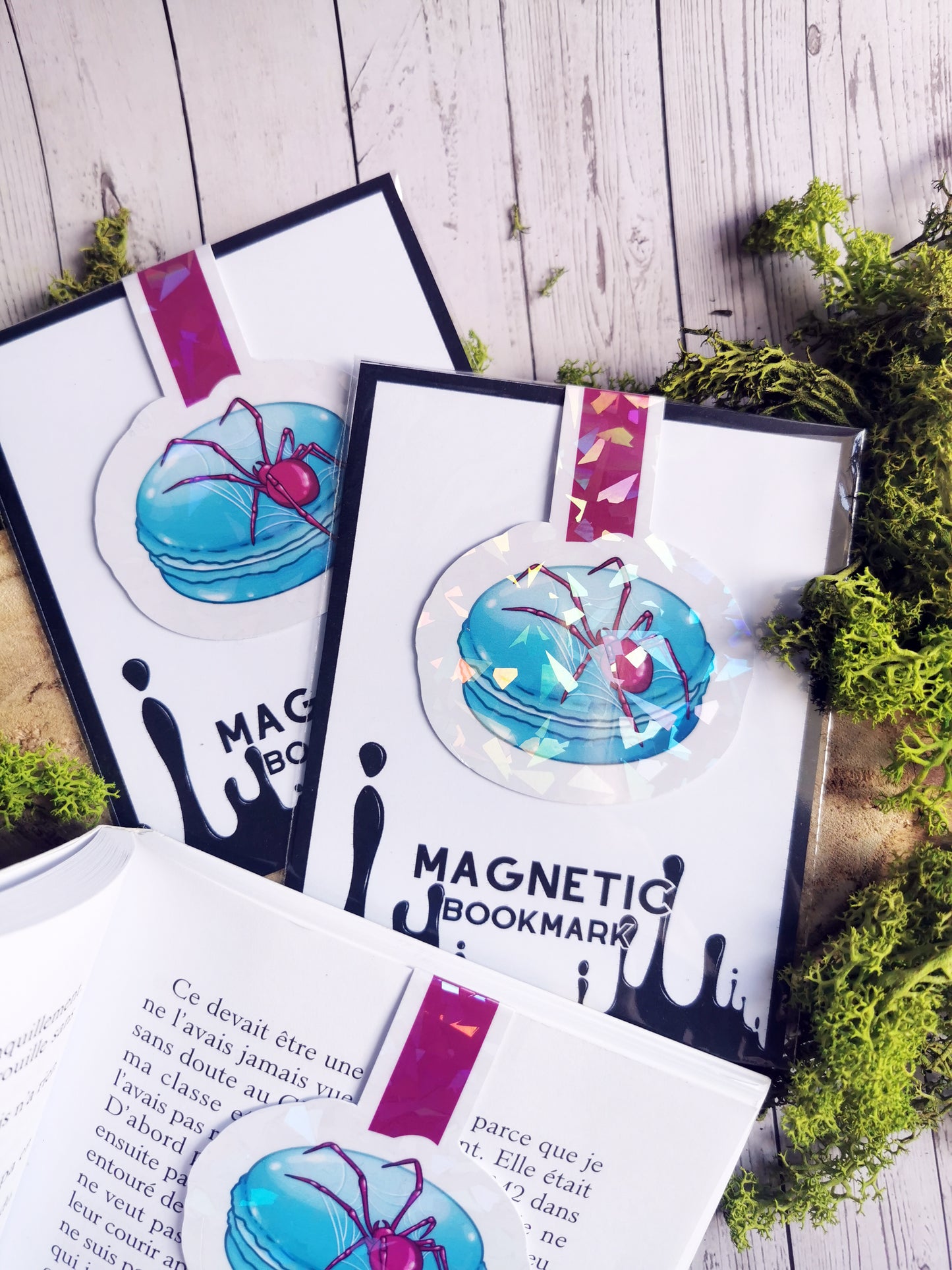 Magnetic Bookmark "Spider Macaron"