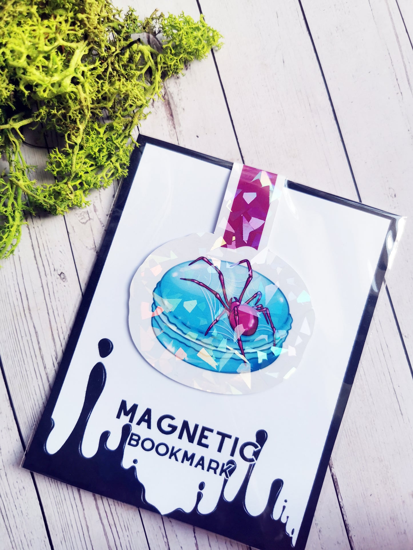 Magnetic Bookmark "Spider Macaron"