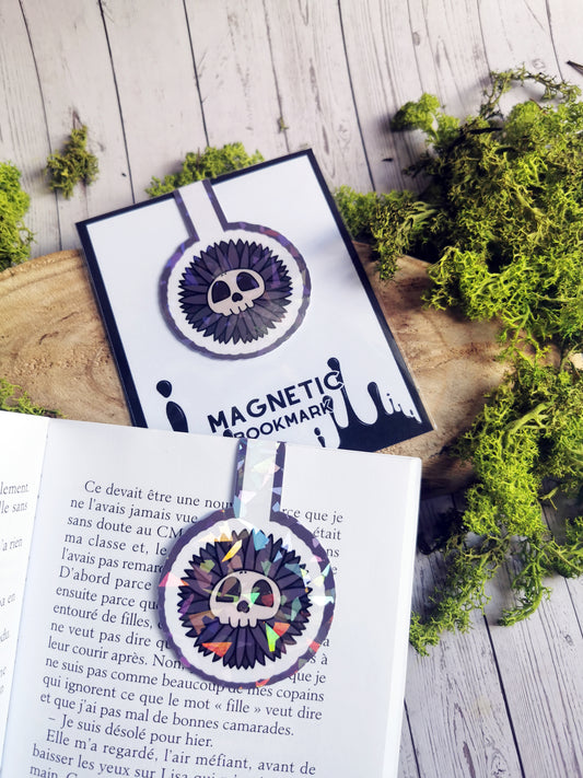 Magnetic Bookmark "Skull Flower"