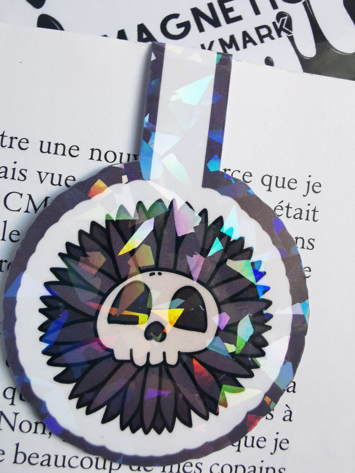 Magnetic Bookmark "Skull Flower"