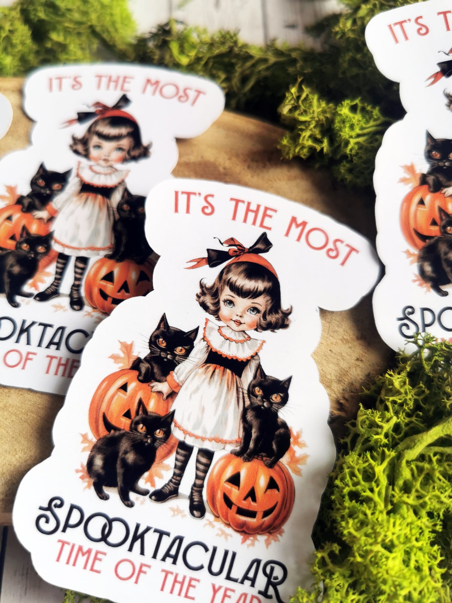 “Retro Vintage Halloween” Stickers