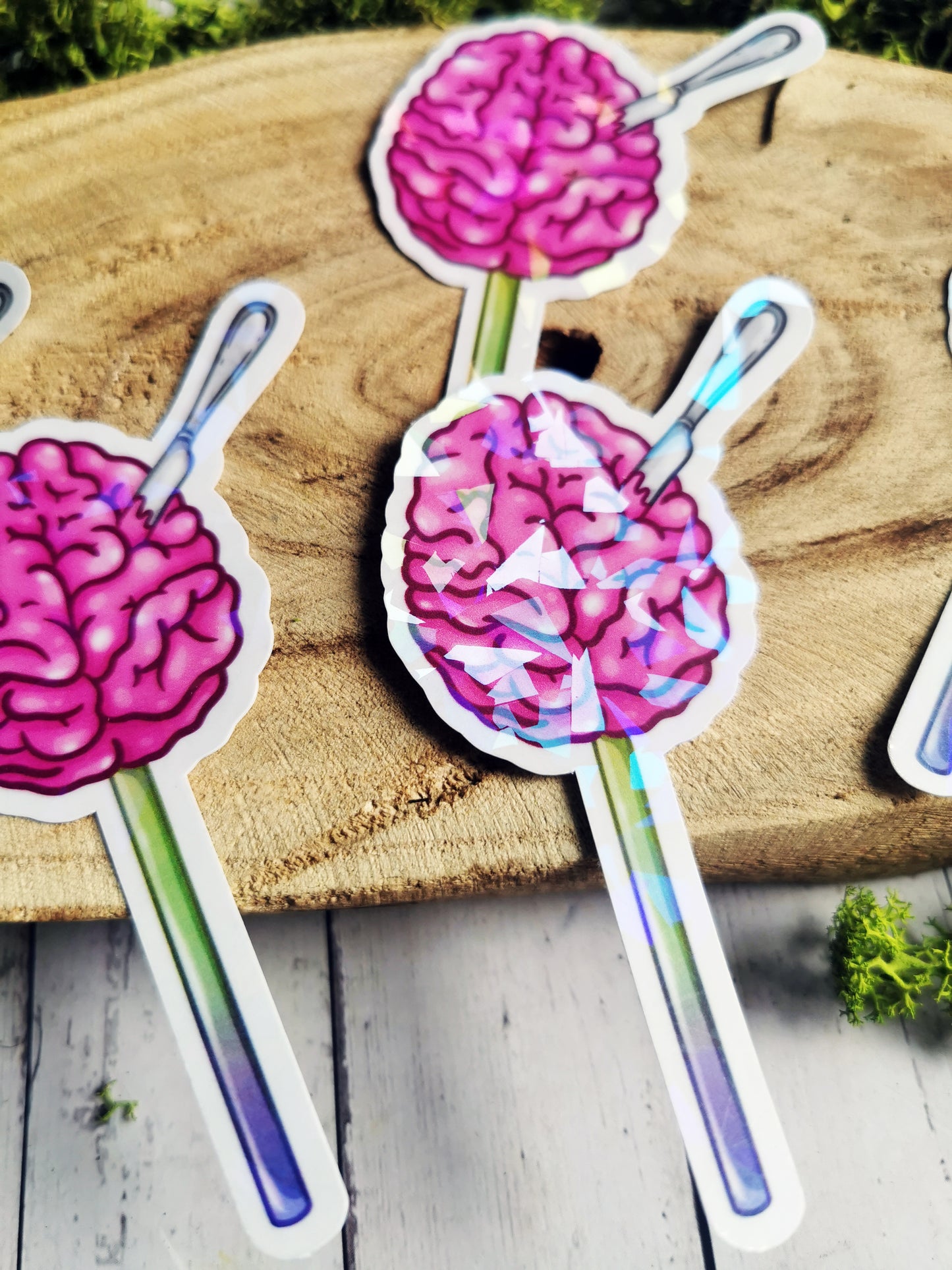 Holographic Stickers “Lollipop Brain”