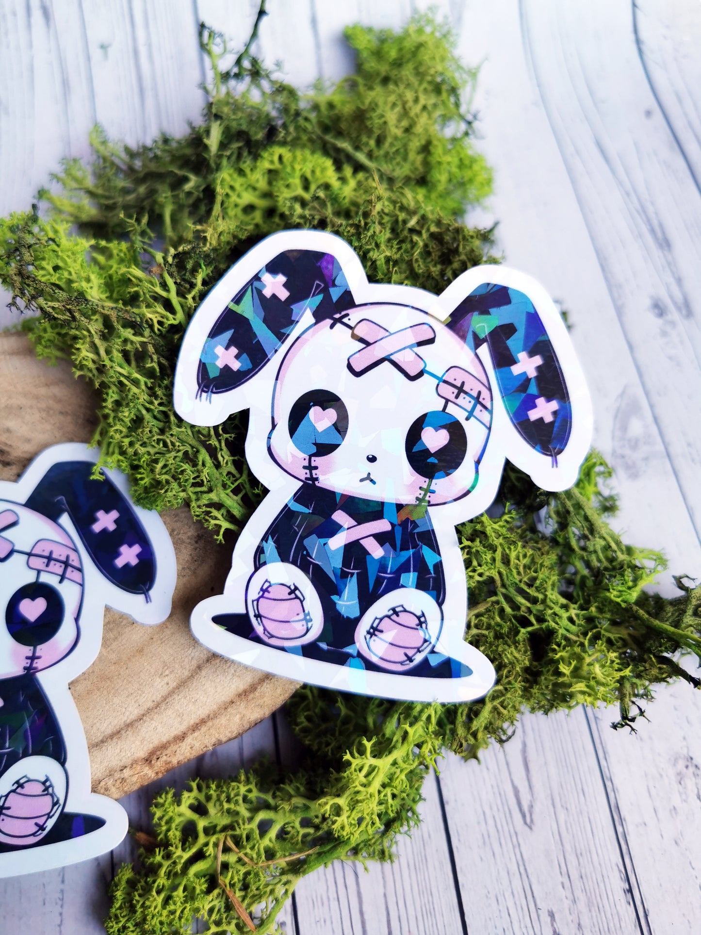 Stickers Holographic "Creepy Cute Bunny"