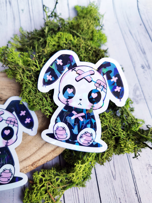 Holographic Stickers "Creepy Cute Bunny"