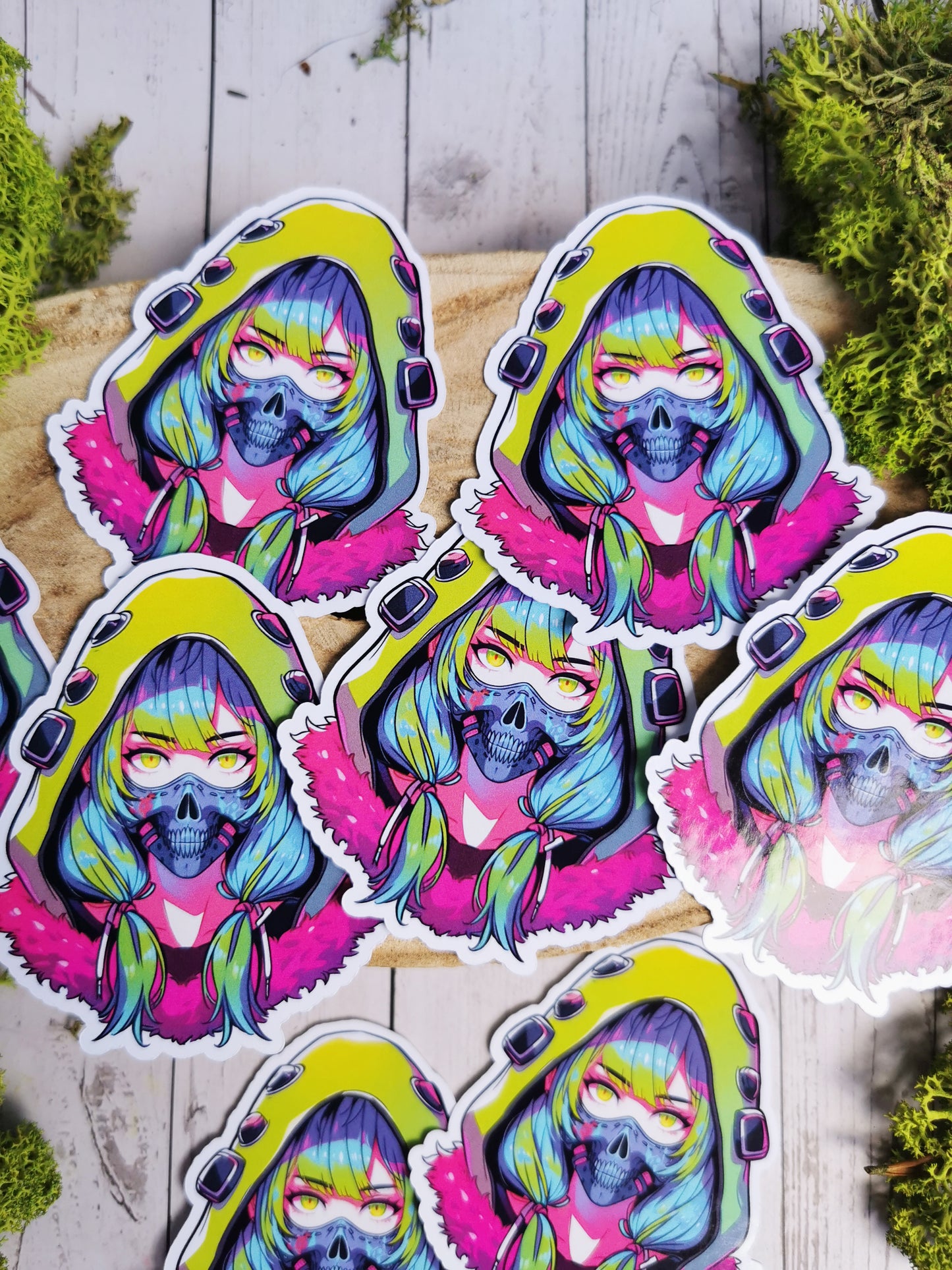 “Spooky Gas Mask Girl” Stickers