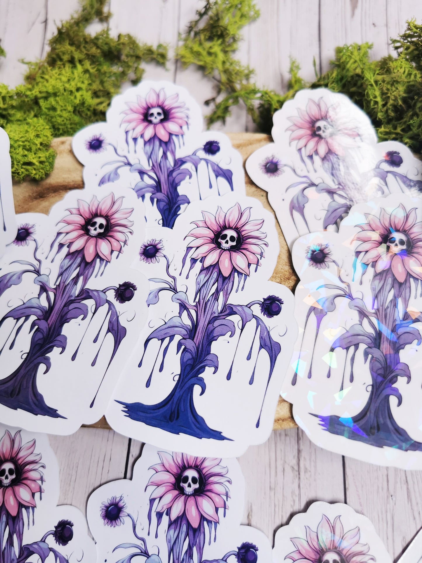 “Sunflower Skull” Stickers