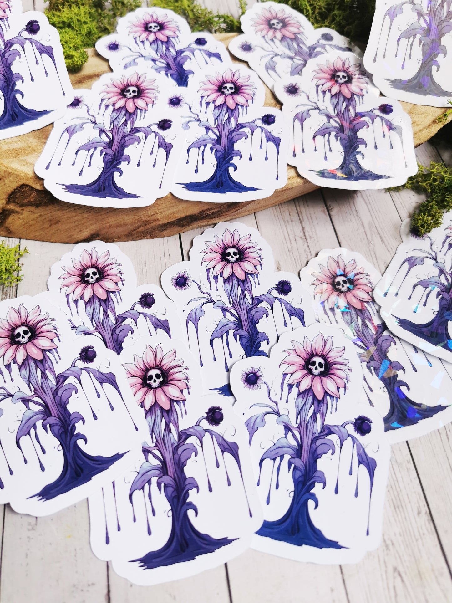 “Sunflower Skull” Stickers