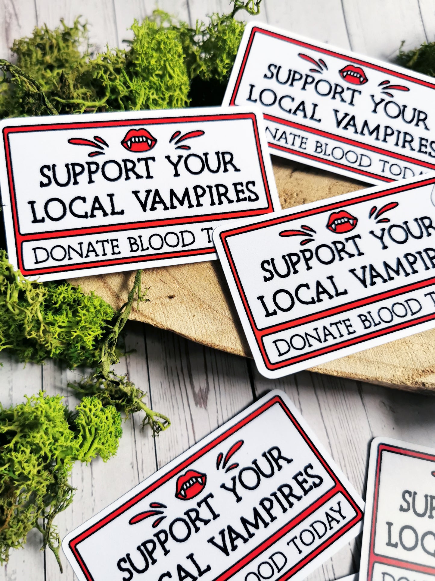 Holographic Stickers "Vampires Support"