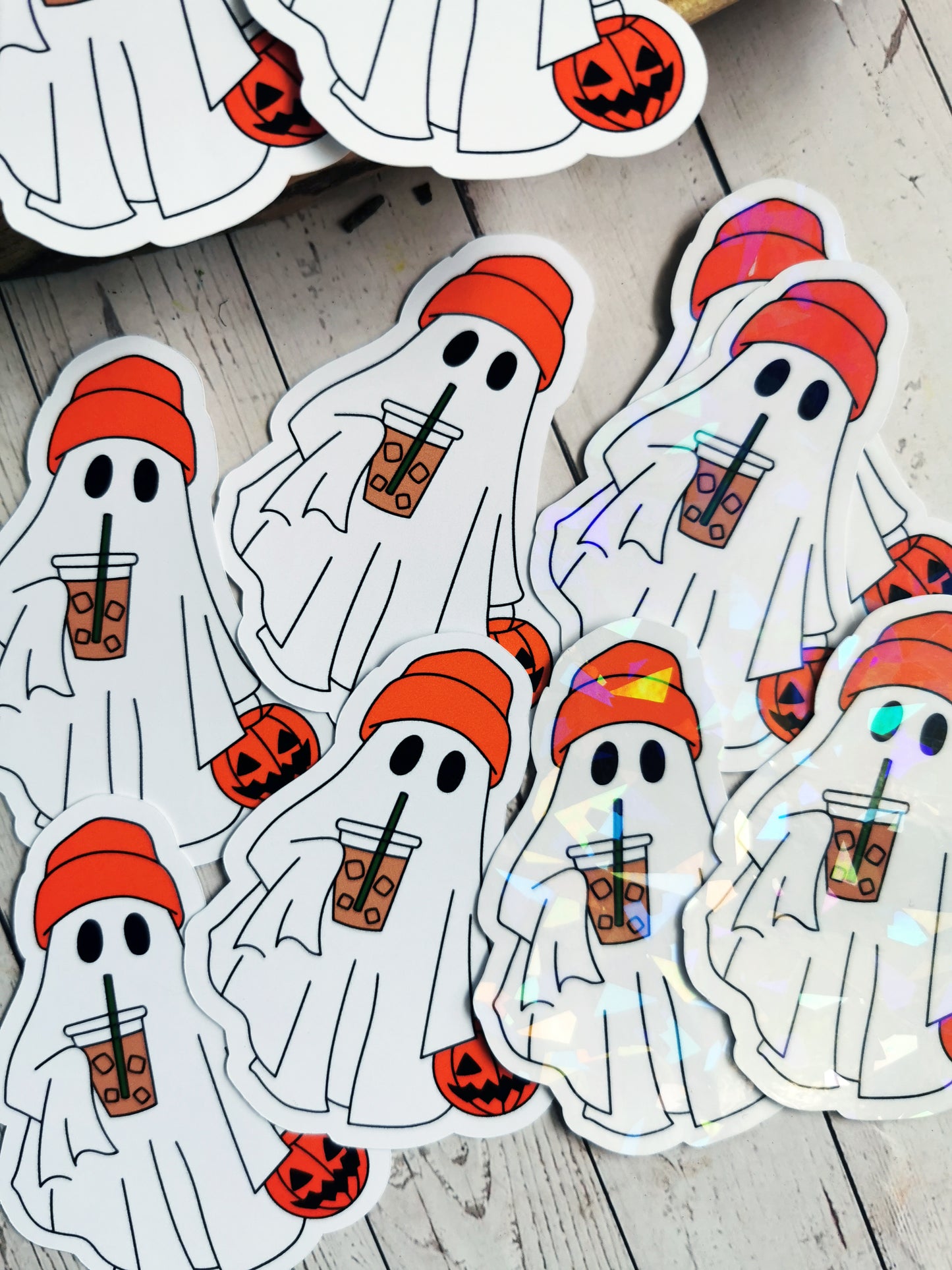 “Cute Ghost Pumpkin” Stickers