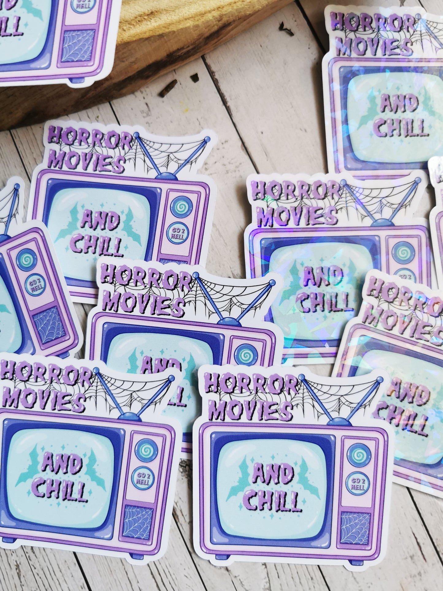 “Horror Movies and Chill” Stickers