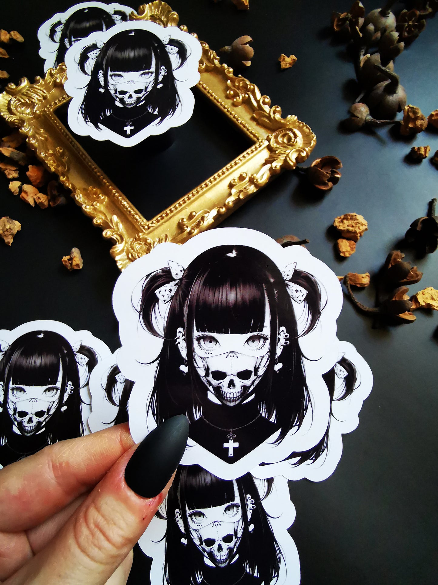 “Creepy Skull Girl” Stickers