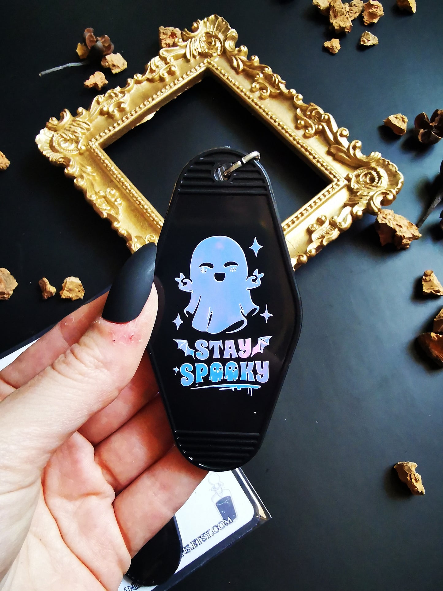 Motel Keychain "Cute Ghost Stay Spooky"