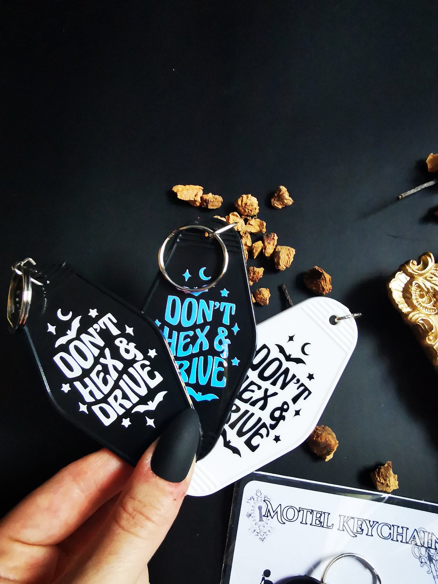 Don't Hex &amp; Drive Motel Keychain